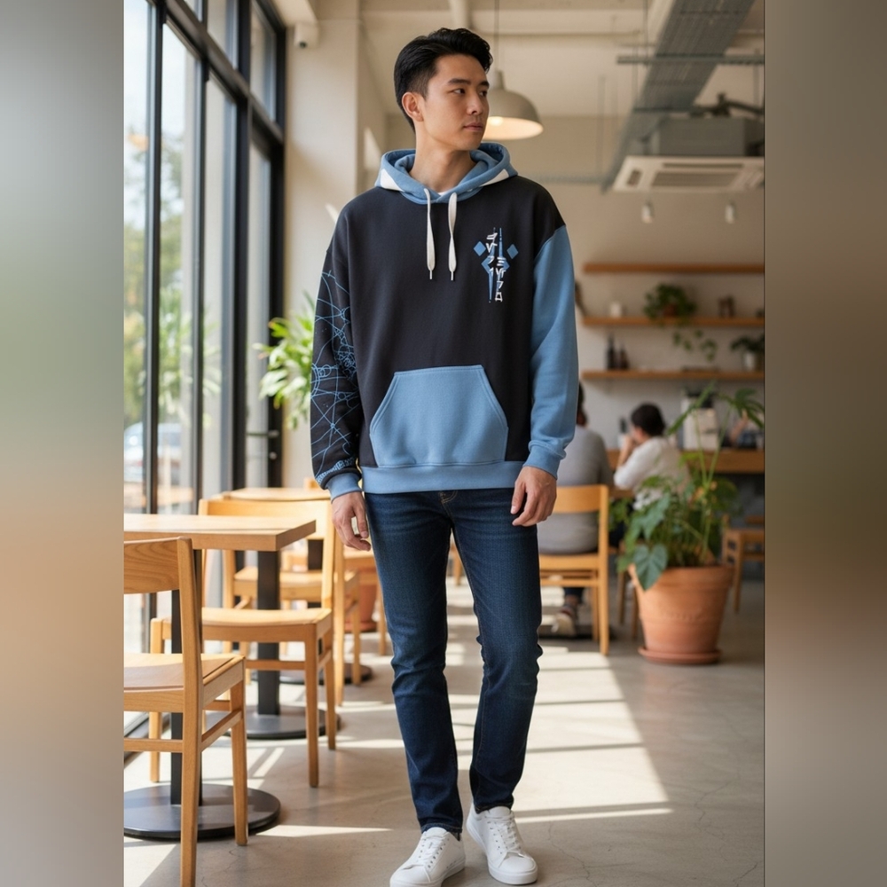 Star Wars Black Ahsoka and Blue Hoodie